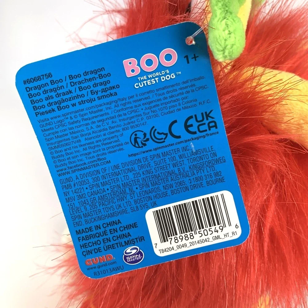 GUND Boo Worlds Cutest Dog Lunar New Year Dragon Pomeranian Stuffed Plush 9